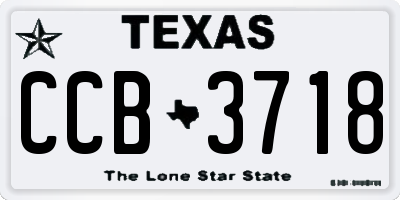 TX license plate CCB3718