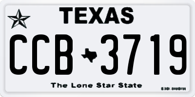 TX license plate CCB3719