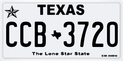 TX license plate CCB3720