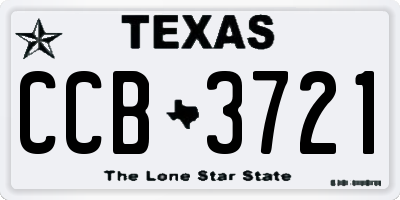 TX license plate CCB3721