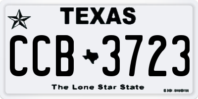 TX license plate CCB3723