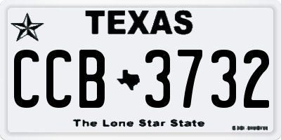 TX license plate CCB3732