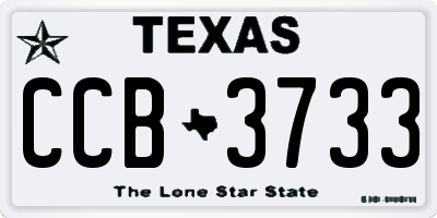 TX license plate CCB3733