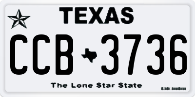 TX license plate CCB3736