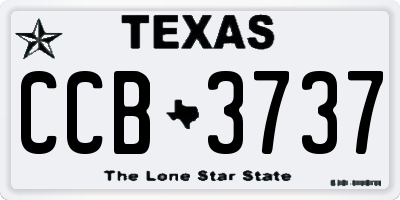 TX license plate CCB3737