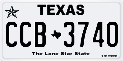TX license plate CCB3740