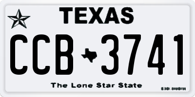 TX license plate CCB3741