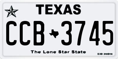 TX license plate CCB3745