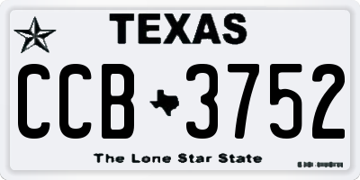 TX license plate CCB3752