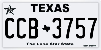 TX license plate CCB3757