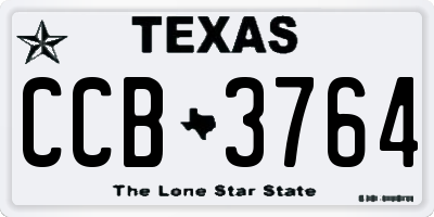 TX license plate CCB3764