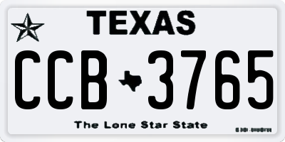 TX license plate CCB3765