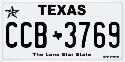 TX license plate CCB3769