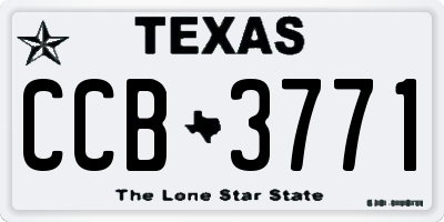 TX license plate CCB3771