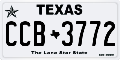 TX license plate CCB3772