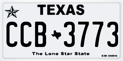 TX license plate CCB3773