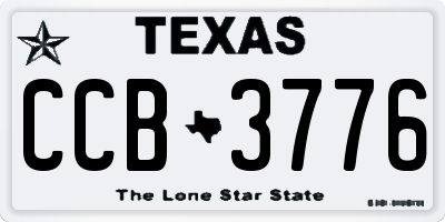 TX license plate CCB3776