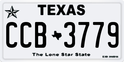 TX license plate CCB3779
