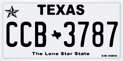 TX license plate CCB3787