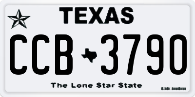 TX license plate CCB3790