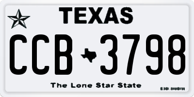 TX license plate CCB3798