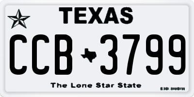 TX license plate CCB3799
