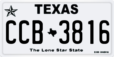 TX license plate CCB3816
