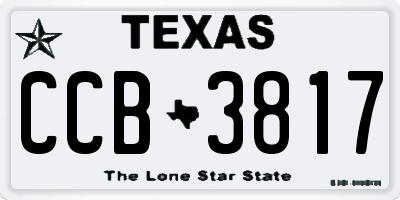 TX license plate CCB3817
