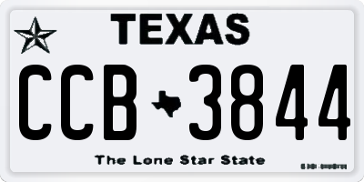 TX license plate CCB3844