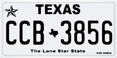 TX license plate CCB3856
