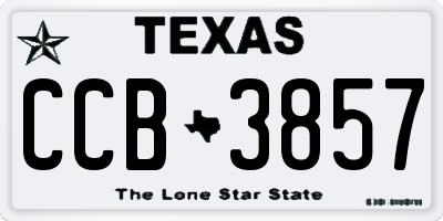 TX license plate CCB3857