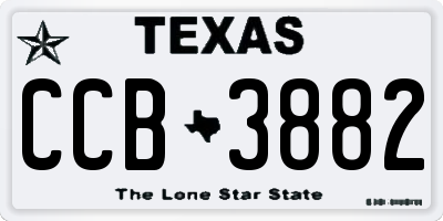 TX license plate CCB3882