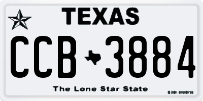 TX license plate CCB3884