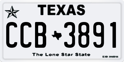TX license plate CCB3891