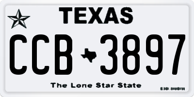 TX license plate CCB3897