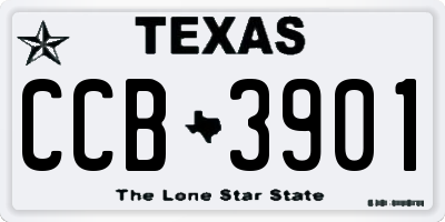 TX license plate CCB3901