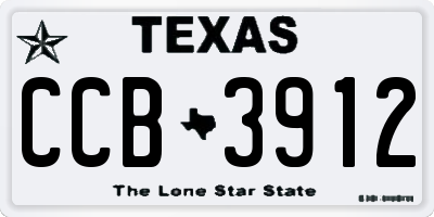TX license plate CCB3912