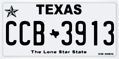 TX license plate CCB3913