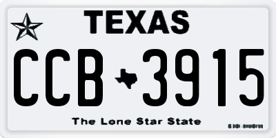 TX license plate CCB3915
