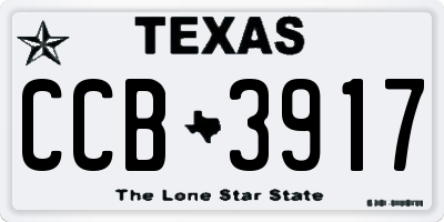 TX license plate CCB3917