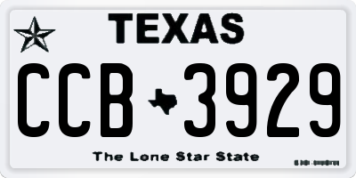TX license plate CCB3929