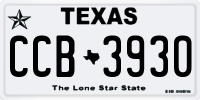 TX license plate CCB3930
