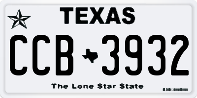 TX license plate CCB3932