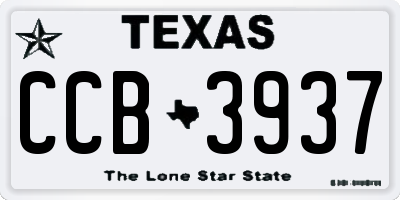 TX license plate CCB3937