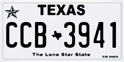 TX license plate CCB3941