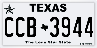 TX license plate CCB3944
