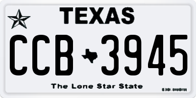 TX license plate CCB3945
