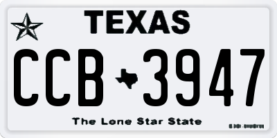 TX license plate CCB3947