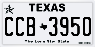 TX license plate CCB3950