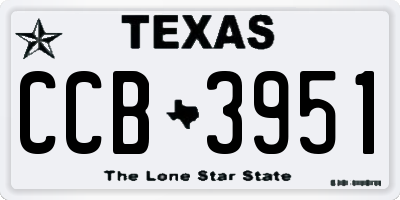 TX license plate CCB3951